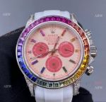 Noob Rolex Rainbow Daytona 4130 White Rubber Band Best Replica Watch (1)_th.jpg